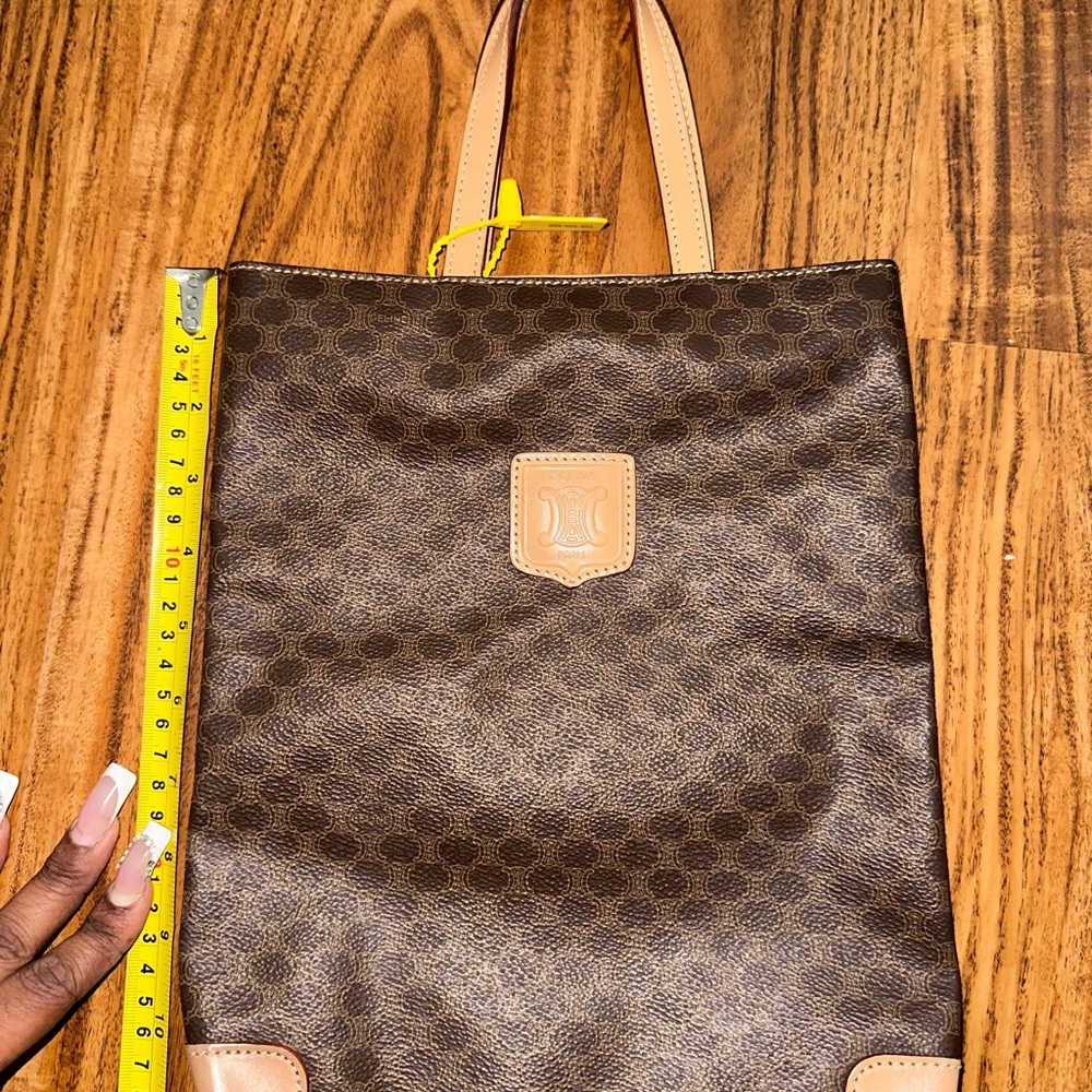 Celine Dark Brown Tote with Tan Accents - Picture 11 of 13
